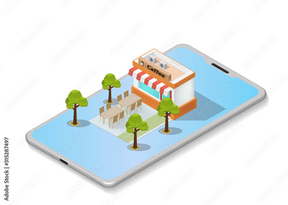 isometric illustrations Online shopping isometric illustrations Online shopping
