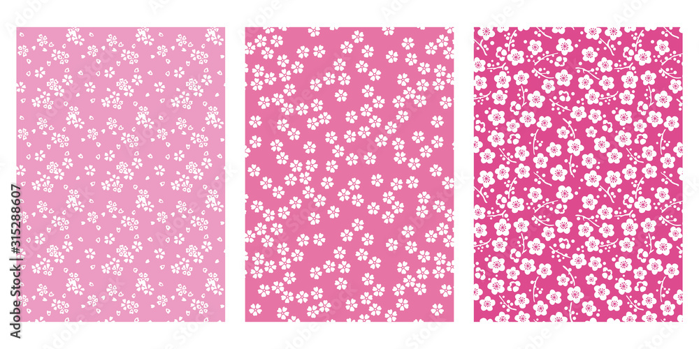 Japanese Cute Pink Cherry Blossom Abstract Vector Background Collection Japanese Cute Pink Cherry Blossom Abstract Vector Background Collection