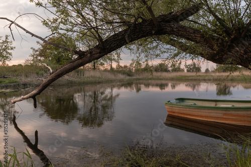 boat on the lake