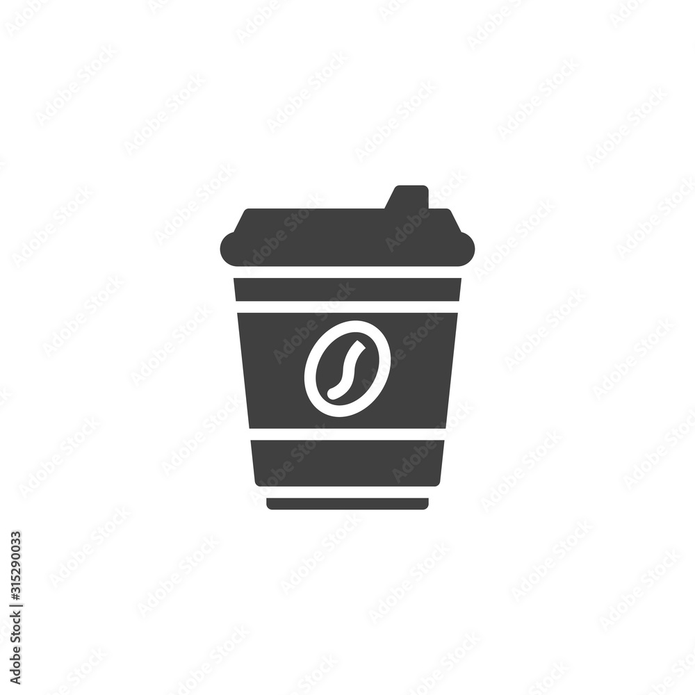 Disposable coffee cup vector icon. filled flat sign for mobile concept and web design. Takeaway coffee cup glyph icon. Coffee shop symbol, logo illustration. Vector graphics Disposable coffee cup vector icon. filled flat sign for mobile concept and web design. Takeaway coffee cup glyph icon. Coffee shop symbol, logo illustration. Vector graphics