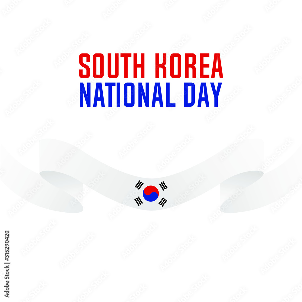 South korea national day poster design illustration South korea national day poster design illustration