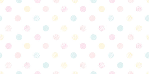 Acrylglasbilder Polka-Dot-Muster Verspielte Punkte Illustration im Pastellton  © tabosan