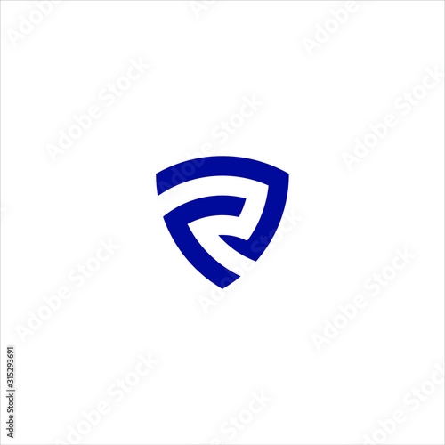 Shield with Initial R logo design inspiration