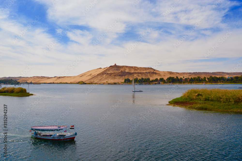 Water Landscape Lake Elephantine Island Temple of Khnum Kryon Middle East Power Journey in Egypt