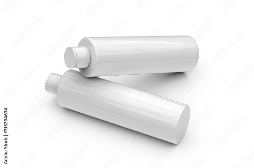Cosmetic bottle mock up template on isolated white background. Liquid container for gel, lotion, cream, shampoo, perfume, bath foam, 3d illustration. Cosmetic bottle mock up template on isolated white background. Liquid container for gel, lotion, cream, shampoo, perfume, bath foam, 3d illustration.