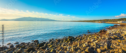 Fototapeta Naklejka Na Ścianę i Meble -  Ansedonia bay beach in Argentario, Tuscany, Italy