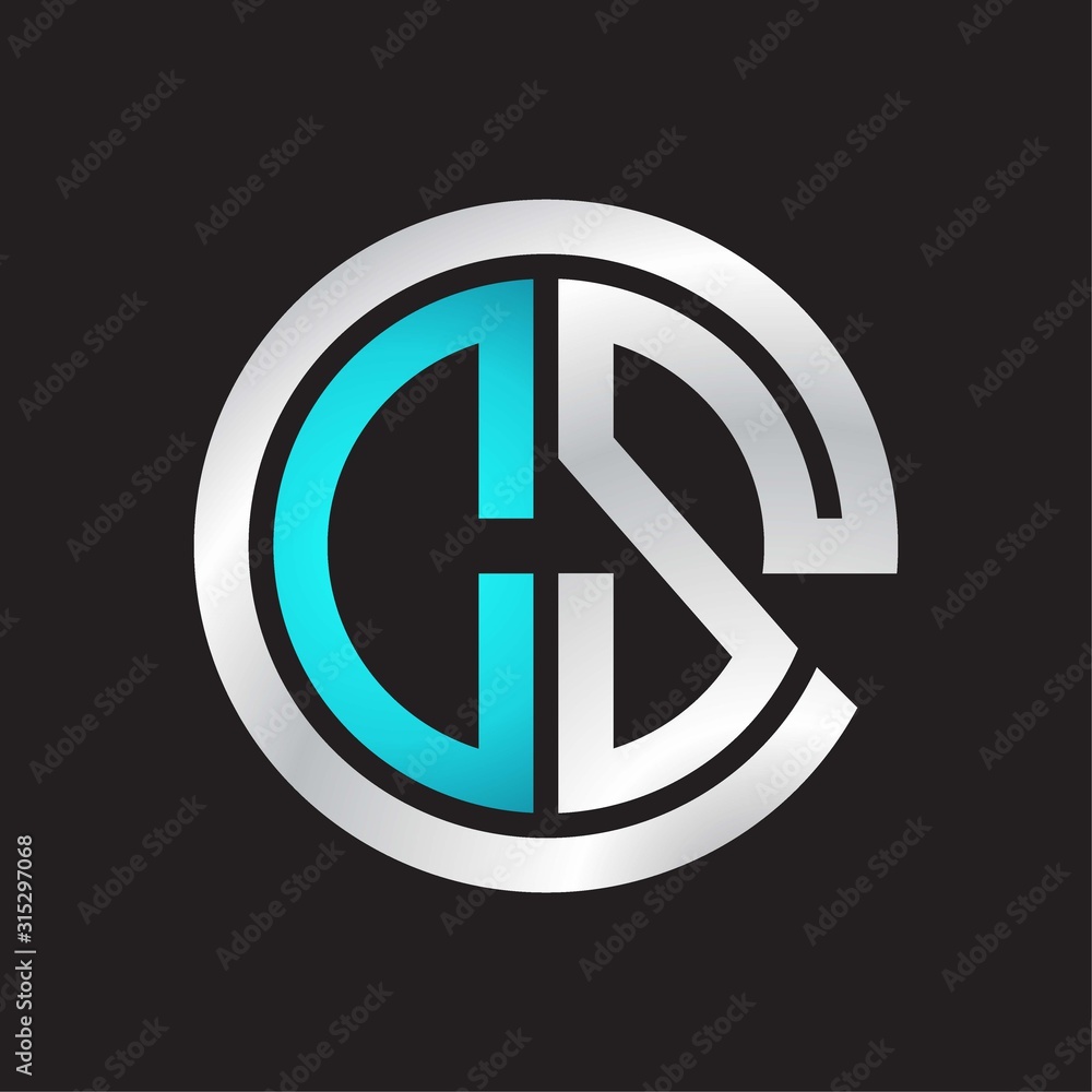 DS Initial logo linked circle monogram DS Initial logo linked circle monogram