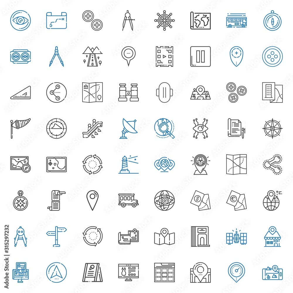 navigation icons set navigation icons set