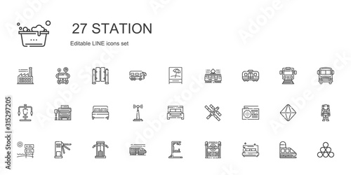 station icons set
