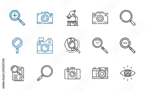 zoom icons set