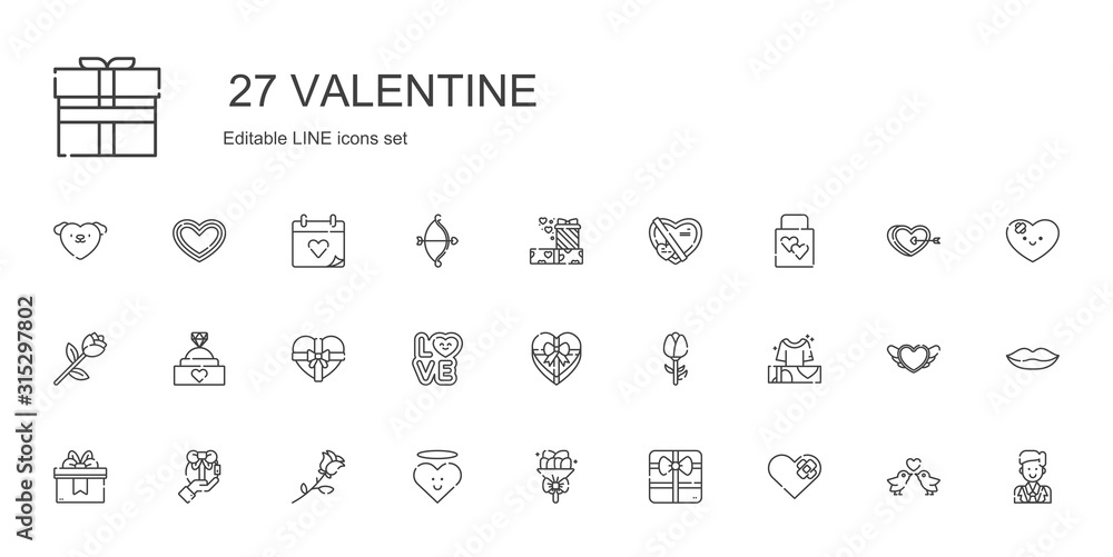 valentine icons set valentine icons set