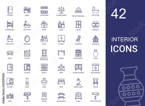 interior icons set