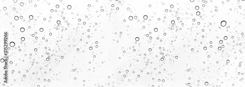 Rain drops on window glasses surface Natural Pattern of raindrops. Natural pattern of raindrops on white background for your design.