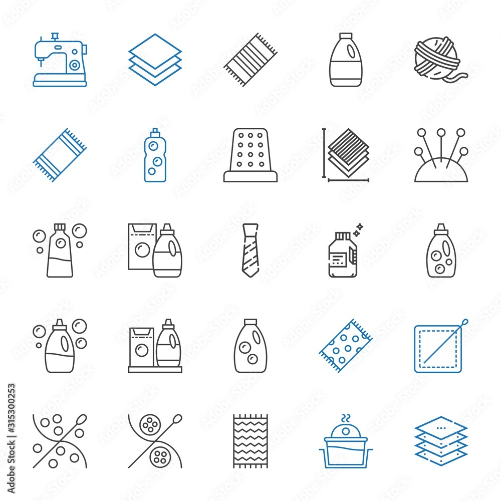 Fototapeta premium fabric icons set