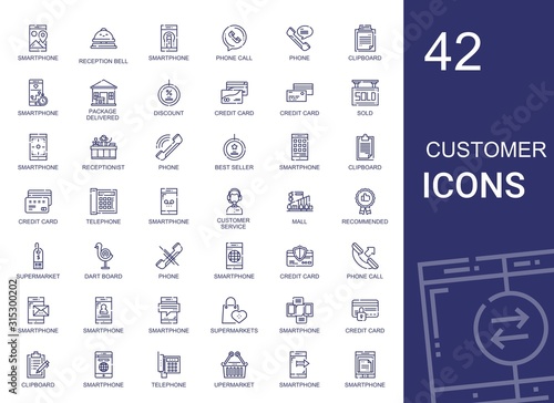 customer icons set