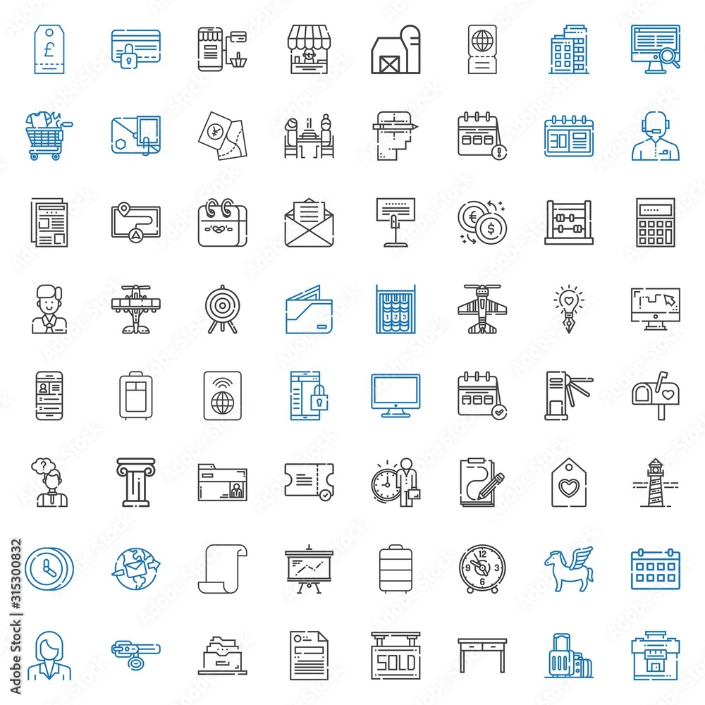Obraz premium business icons set