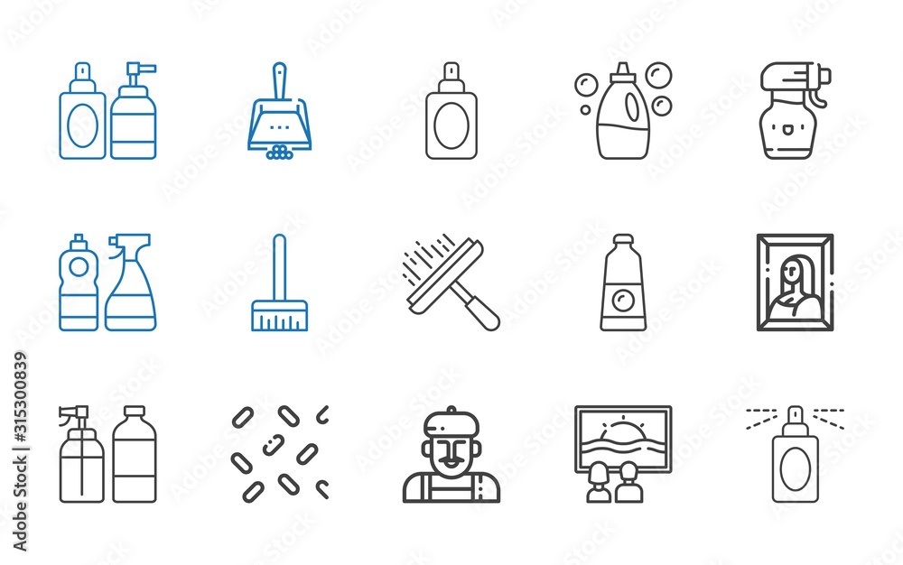 spray icons set spray icons set