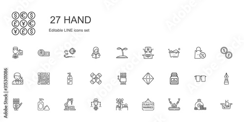 hand icons set