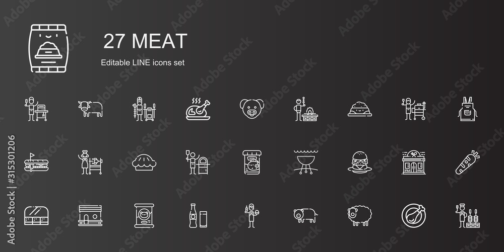meat icons set meat icons set