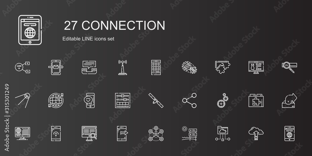 connection icons set connection icons set