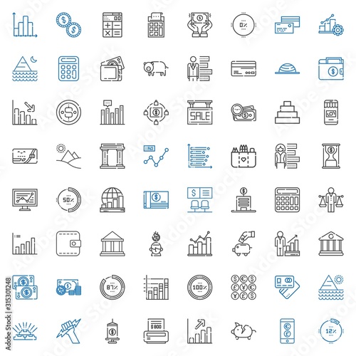 financial icons set