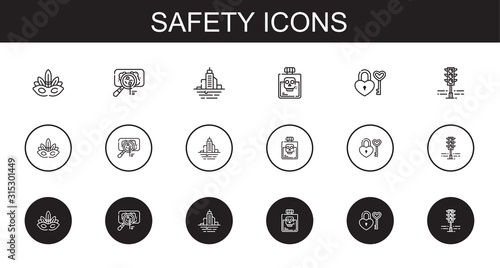safety icons set