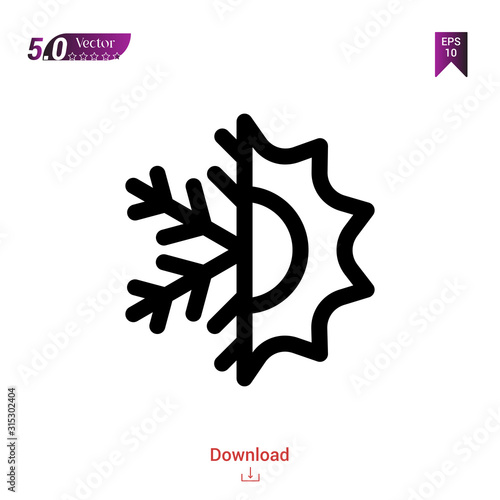 Outline season icon. season icon vector isolated on white background. Graphic design, material-design, spring icons, mobile application, logo, user interface. EPS 10 format vector