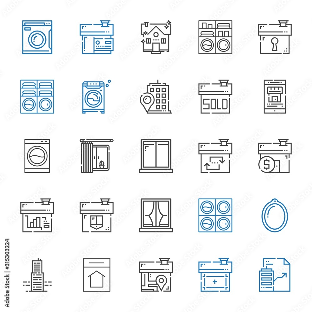 residential icons set residential icons set