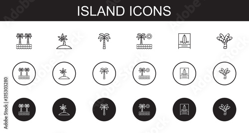 island icons set