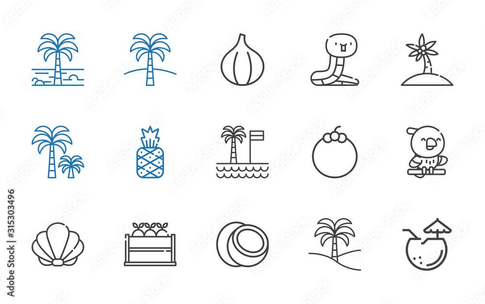 exotic icons set