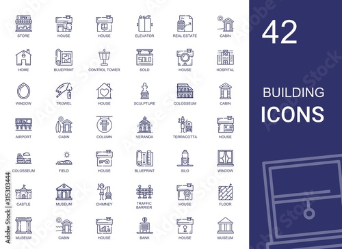 building icons set