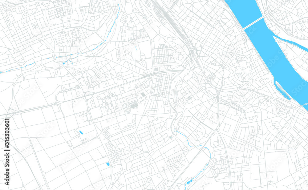 Mainz, Germany bright vector map