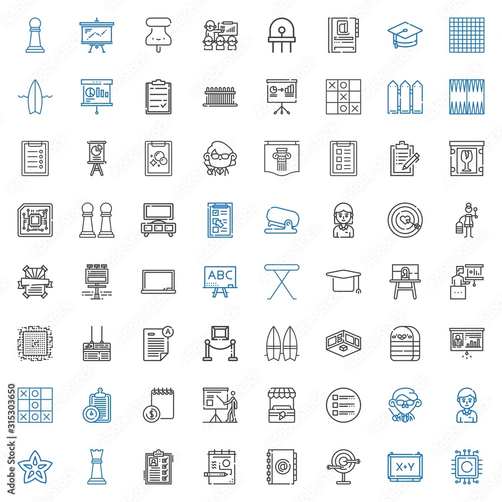 Obraz premium board icons set