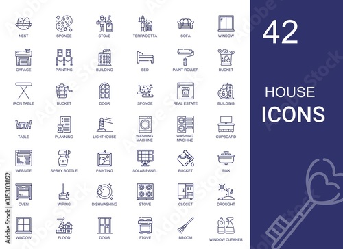 house icons set