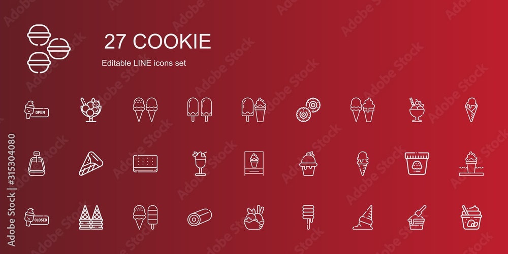 cookie icons set cookie icons set