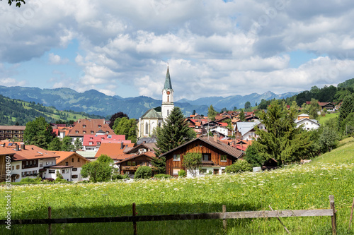 View of Bad Hindelang in Bavaria, Germany