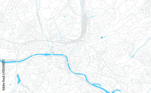 Saarbrucken, Germany bright vector map