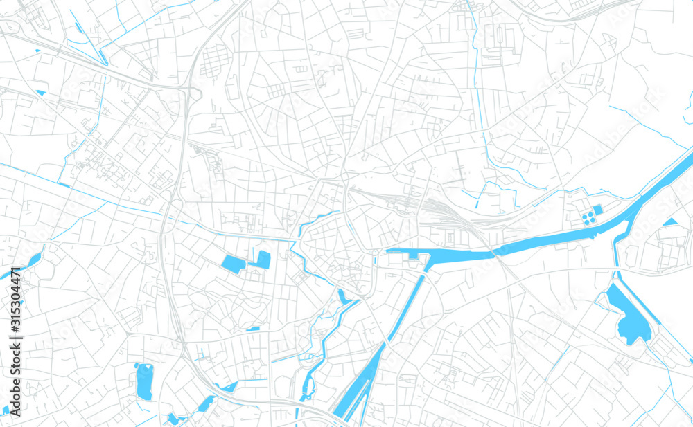 Oldenburg, Germany bright vector map
