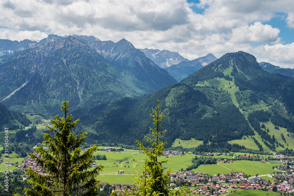 Landscape around Bad Hindelang in Bavaria, Germany