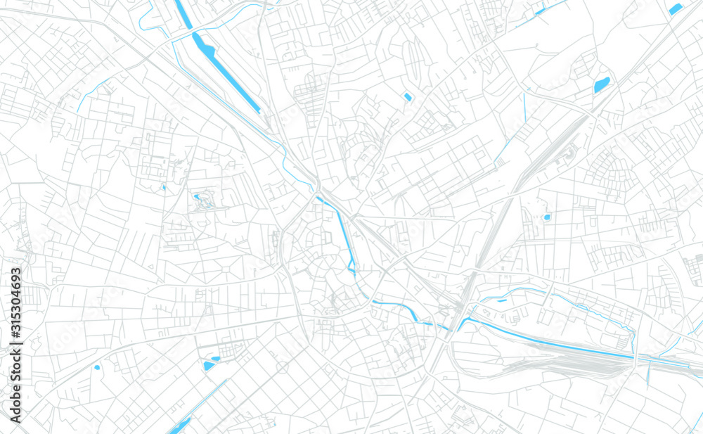 Osnabruck, Germany bright vector map