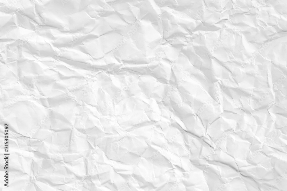 Paper texture Crumpled White.Top view.