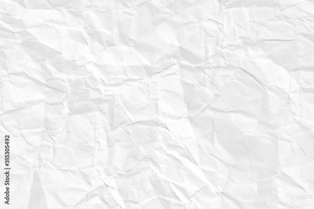 Fototapeta premium Paper texture Crumpled White.Top view.