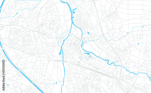 Furth, Germany bright vector map