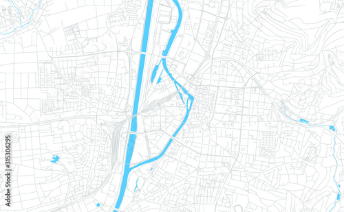 Heilbronn, Germany bright vector map