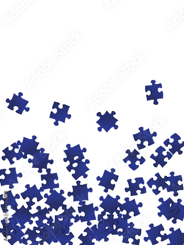 Game crux jigsaw puzzle dark blue parts vector 