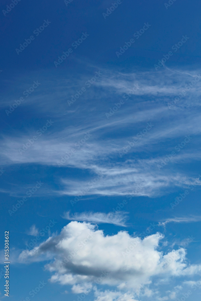 Beautiful blue sky with white clouds as a natural background. Beautiful blue sky with white clouds as a natural background.