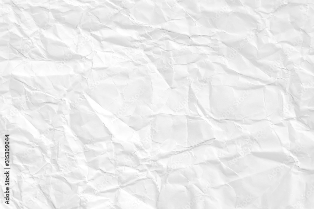 Fototapeta premium Paper texture Crumpled White.Top view.