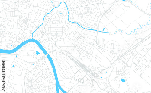 Hanau, Germany bright vector map