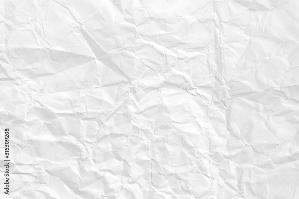 Fototapeta premium Paper texture Crumpled White.Top view.