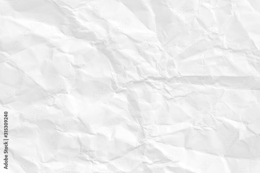Paper texture Crumpled White.Top view.